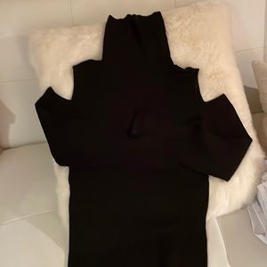 525 American black sweater with cut out shoulder. Size M.